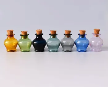 5-100шт Мини-стъклени бутилки-вази, че плаващите бутилки, Малки бутилки, за да им с пробковыми тапи за сватба, рожден Ден, стъклени буркани