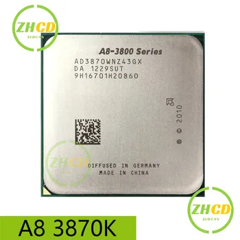 AMD За A8-3870K A8 3870 A8 3870K Четири-ядрен процесор с честота 3,0 Ghz Процесор AD3870WNZ43GX Socket FM1