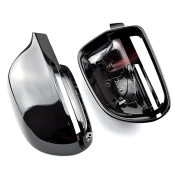 2X Печена Черна Капачка Огледало за задно виждане за Audi A4 S4 A5, S5 A6 S6 A8 S8 Q3 SQ3 A3 Модификация Огледала за обратно виждане