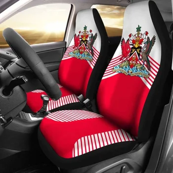 Калъфи за автомобилни седалки с бяло знаме Тринидад и Тобаго, опаковки от 2 универсални защитни покривала за предните седалки