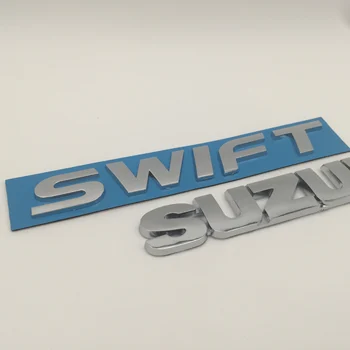1бр 3D ABS високо качество на SWIFT черен/сребрист автомобил Емблема Крило отстрани и Отзад на опашката на багажника икона стикер Стикер за полагане на авто аксесоари