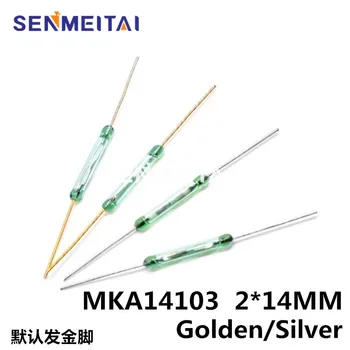 20PCS Рийд MKA14103 Нормално Отворен 2*14 ММ Злато/Сребро Mka-14103 Ключове на Магнитната Индукция
