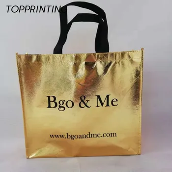 Продажба на едро на 1000 бр./Лот Изработени по Поръчка Трайни Бутикови Метални Нетъкани текстилни Чанти За Съхранение на Покупки с Вашето Лого