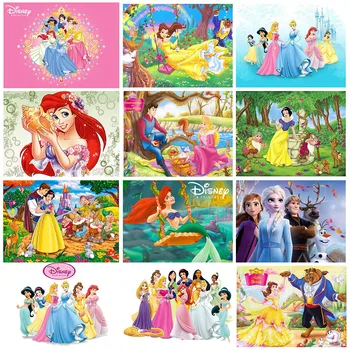 Серия Disney Fairy Princess Декор на детска стая, плакат с аниме-мультфильмом, Абстрактна живопис върху платно, Стенно изкуство, картина за детска стая, Домашен декор