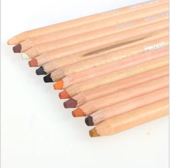 Peroci 12 цветове/нюанси на дърво и кожа в кутия Пастелно молив за рисуване професионален молив за кожата