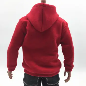 Мъжки hoody с качулка в мащаб 1:6 за 12-инчов фигурки ГСД HT PH червен цвят