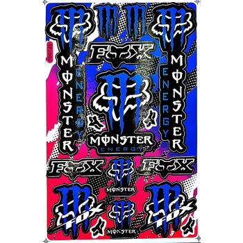 Водоустойчиви стикери с логото на Monster Energy, набор от етикети на каска, състезателен автомобил за Motogp