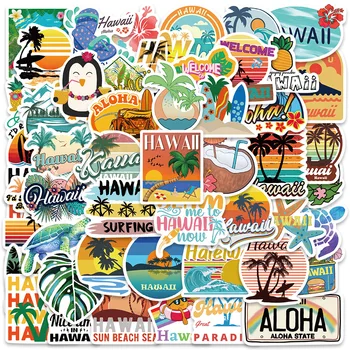 50 бр./опаковане. Бележник за творчество с участието на хавайския плаж и море, мобилен телефон, самозалепваща чаша за таблет, пътен калъф, етикети за китара