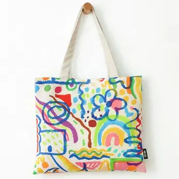 холщовая чанта-тоут, еко чанта от органичен памук с логото, холщовая чанта за пазаруване