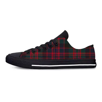 Горещо лято, Макдоналд, Шотландско каре, Шотландски Стюарт, Естетична ежедневни тъканно обувки, мъжки и дамски маратонки-Класически обувки за игри с ниски берцем