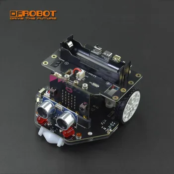 micro: Maqueen Plus V2 Усъвършенстван модул за обучение робот STEM Мобилна платформа Smart car батерия 18650 за графично програмиране micro:bit