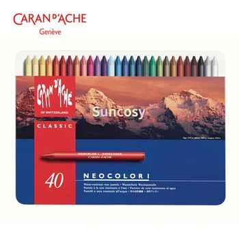 Caran D ' Ache Neocolor I - Водоустойчиви восъчни пастели, комплекти 10 / 15 / 30 / 40 Цветове, меки и сметана, отлична светло устойчиви