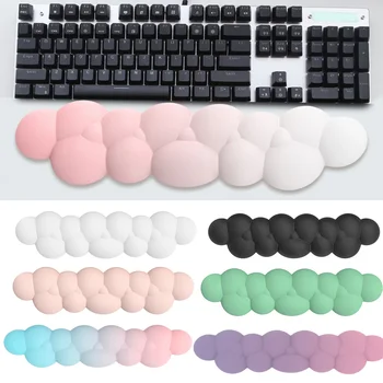 Клавиатура, поставка за китките, ергономична тампон за подкрепа на китките Cloud, улесняваща болка, лесно растящата текст, нескользящий градиентный цвят за игри в офиса