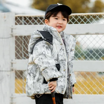 Детски пуховик, новост зимата 2023 г., на Корейското плътно детско палто със средна дължина, в корейски стил