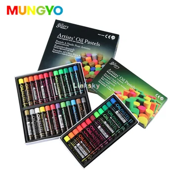 Комплект маслени пастели за художници Mungyo Gallery, 12,24 метални + флуоресцентни цвят, лесно се нанася равномерен докосване, художествени аксесоари