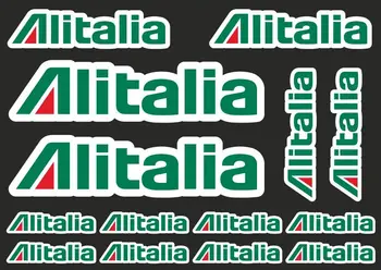 Отразяваща Водоустойчив 14 бр. Набор от етикети на мотоциклет ALITALIA, качествена автомобилна стикер, винил графичен лепило с логото на комплекта
