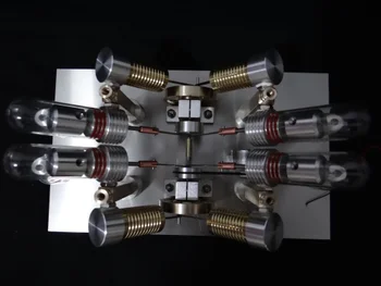 Модел на двигателя на Стърлинг V4 модел вакуум на двигателя подарък за рожден ден DIY модел на парен двигател