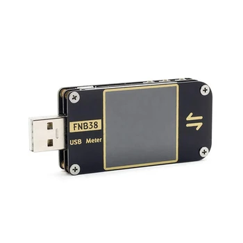 USB-измерител на мощност, USB-измерване на напрежение и ток, мултицет FNB38 за протокол за бързо зареждане QC4 + PD3.0 2.0