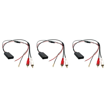 3X Универсален модул приемник, Bluetooth, AUX 2 адаптер кабел RCA Автомобилното радио Стерео Безжичен аудио вход, Възпроизвеждане на музика