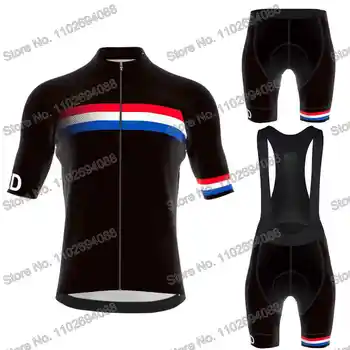Холандия 2023 Велосипедна Майк Мъжки комплект Холандски велосипед дрехи Годишна Пътна велосипедна Костюм риза с къс ръкав МТБ Велосипеди лигавник Шорти