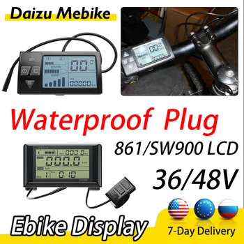 Дисплей Ebike LCD компютър, Електрически Велосипед 36V 48V Електрически Велосипед Аксесоари за велосипеди Водоустойчив Конектор SM МТБ
