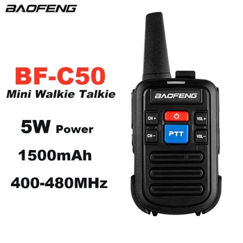BAOFENG Оригинален BF-C50 Мини-Радио 5 W 1500 mah 400-480 Mhz Преносими Двустранни Радиостанции C50 Открит Малък Преговорния Телефон