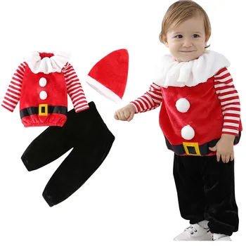 За малки момчета и момичета, Коледен Гащеризон на райета с Дядо Коледа, дрехи за момчета на 36 месеца, Летни дрехи за малките момичета, Одеяла и превръзка на главата