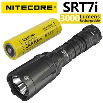 Фенерче NITECORE SRT7I капацитет 3000 лумена i, може да се зарежда чрез USB, а комплектът включва батерия с капацитет 5000 mah
