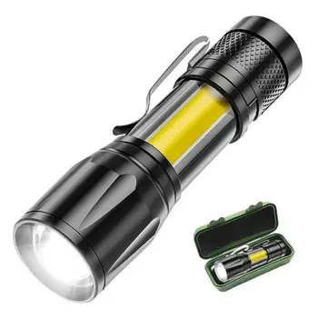 Фенерче Акумулаторна Батерия Led фенерче Zoom Външна лампа за къмпинг Led фенер Зареждане чрез USB Тактически фенер