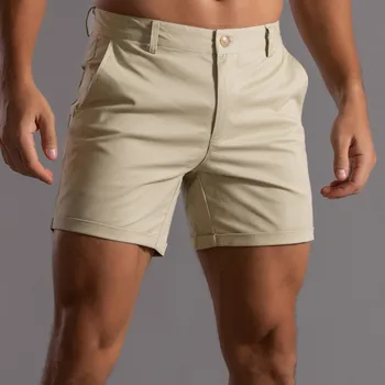 Мъжки летни обикновена панталони с джоб на съвсем малък, свободни ежедневни спортни директни шорти за бягане, плажни панталони, шорти за тренировки