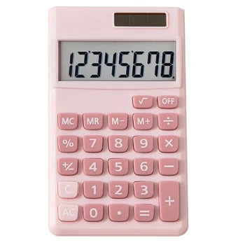 Настолен Мини-калкулатор от 8 цифри, преносими студентски калкулатори, финансови Силиконови нажимные бутони, джобен симпатичен калкулатор със слънчева енергия
