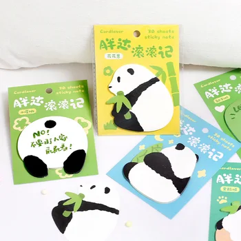 1 бр. Cartoony лепило Lytwtw Сладък Kawaii Big Panda Бележки, бележник за водене на записки, Канцеларски материали за офиса, стикер за канцеларски материали