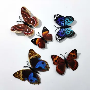 12шт 3D пеперуда стикер на стената за деца Цветни стикери за хладилник със собствените си РЪЦЕ Начало декор на стая Спалня Баня Декорация парти
