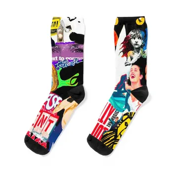 Чорапи-колажи от бродуейския мюзикъл, чорапи с герои от анимационни филми, чорапи естетически лукс, дамски чорапи, мъжки чорапи