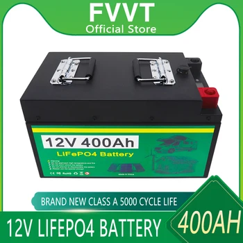 Батерия 12V LiFePO4 400AH Вградена Литиево-Желязо-Фосфатный Елемент BMS 5000 + Дълбоките Цикли За Съхранение на Слънчевата Енергия В Голф На открито