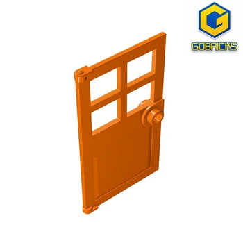 10ШТ Вратата GDS-876 1 x 4 x 6 4 стъкла и дръжка-гвоздиком е съвместима с конструктори lego 60623 за монтаж на строителни блокове Tech играчки