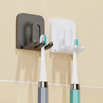 Титуляр четка за зъби, монтиран на стената рафтове за съхранение на четка за зъби, Бръснач, Захранващи четка за зъби, Рафтове за съхранение в баня, аксесоари за баня