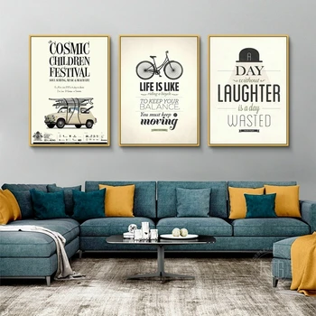 Скандинавска реколта класика, плакат, авто плакат, бар, начало декор, модел на колело, стенни модел