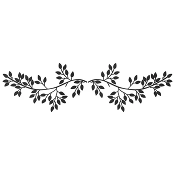 2 ЕЛЕМЕНТА от Абстрактни Цветя, Клон Метален знак на Стенно изкуство в скандинавски стил Декор Хола спални Черно бижу с деколте