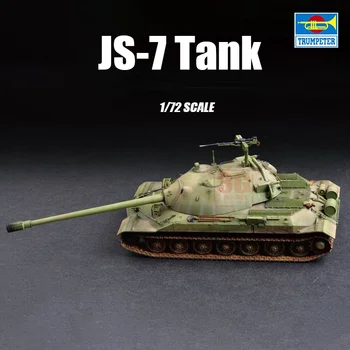 Комплект пластмасови модели броня TRUMPETER 07136 в мащаб 1/72 Съветски модел тежък танк JS-7 за военна колекция от играчки за хоби 